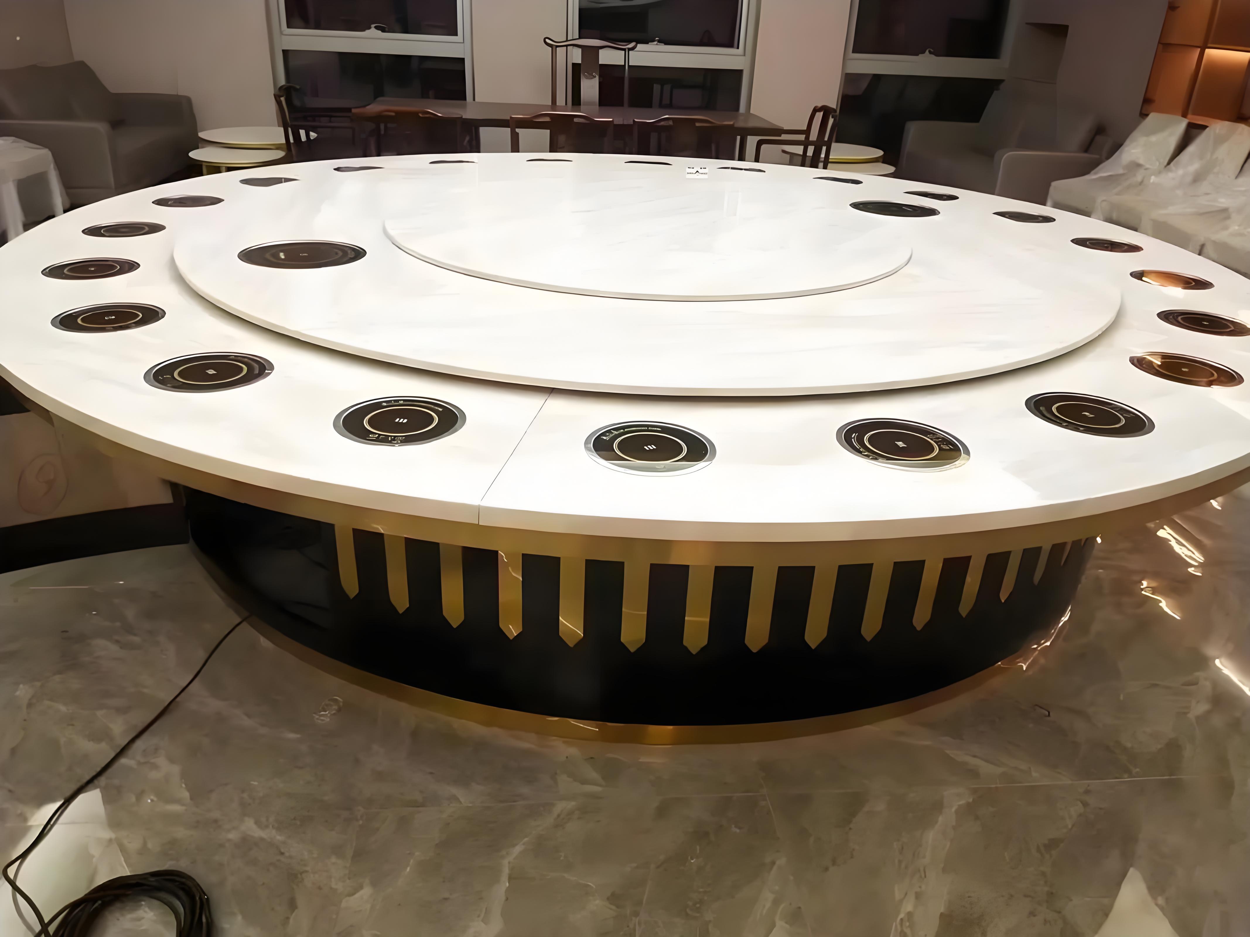 长沙市旋转火锅桌餐桌餐椅 - 方案